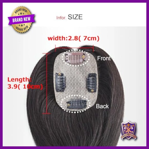 Human Hair Topper for Thinning Hair, 9.8\